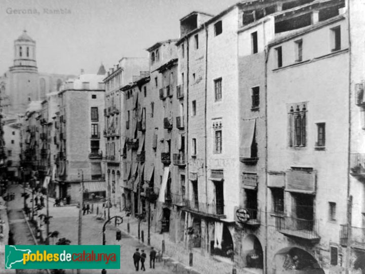 Girona - Rambla de la Llibertat. Postal antiga Girona - Rambla de la Llibertat. Postal antiga