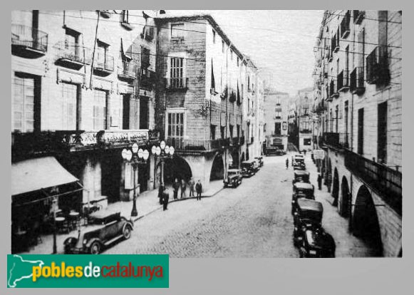 Girona - Plaça del Vi. Postal antiga Girona - Plaça del Vi. Postal antiga