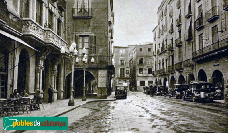Girona - Plaça del Vi. Postal antiga Girona - Plaça del Vi. Postal antiga