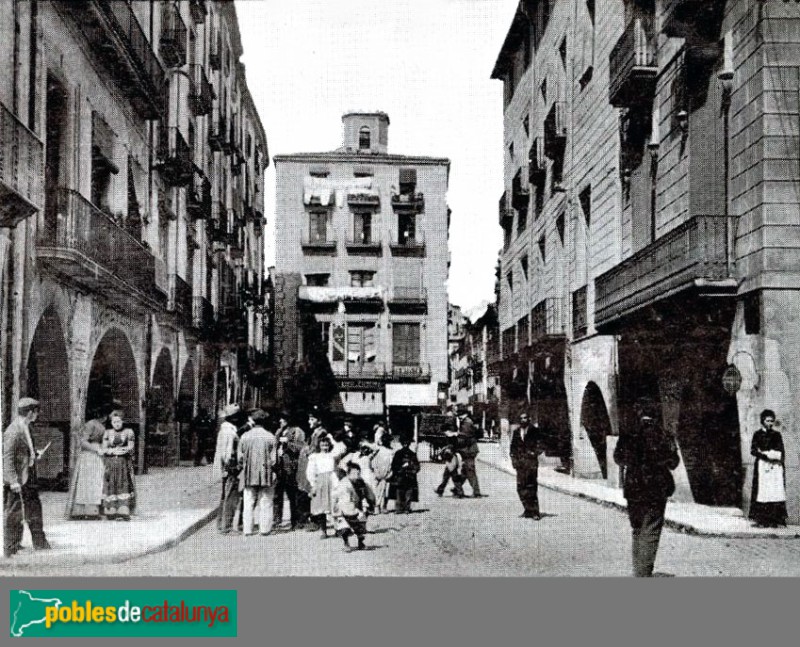 Girona - Plaça del Vi. Postal antiga Girona - Plaça del Vi. Postal antiga