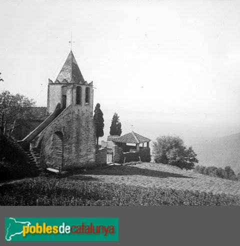 Fogars de Montclús - Església de Sant Esteve de la Costa (Foto: <i>Rossend Flaquer -Arxiu Fotogràfic Centre Excursionista de Catalunya-</i>, 1907-30) Fogars de Montclús - Església de Sant Esteve de la Costa
