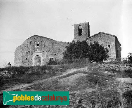 Tona - Església de Sant Andreu del Castell (Foto: <i>Jaume Biosca -Arxiu Fotogràfic Centre Excursionista de Catalunya-</i>, 1917) Tona - Església de Sant Andreu del Castell