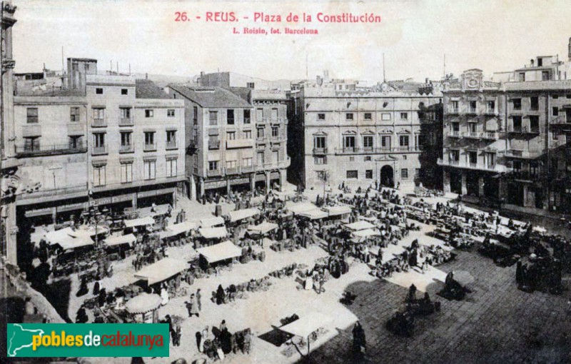Reus - Plaça del Mercadal. Postal antiga Reus - Plaça del Mercadal. Postal antiga