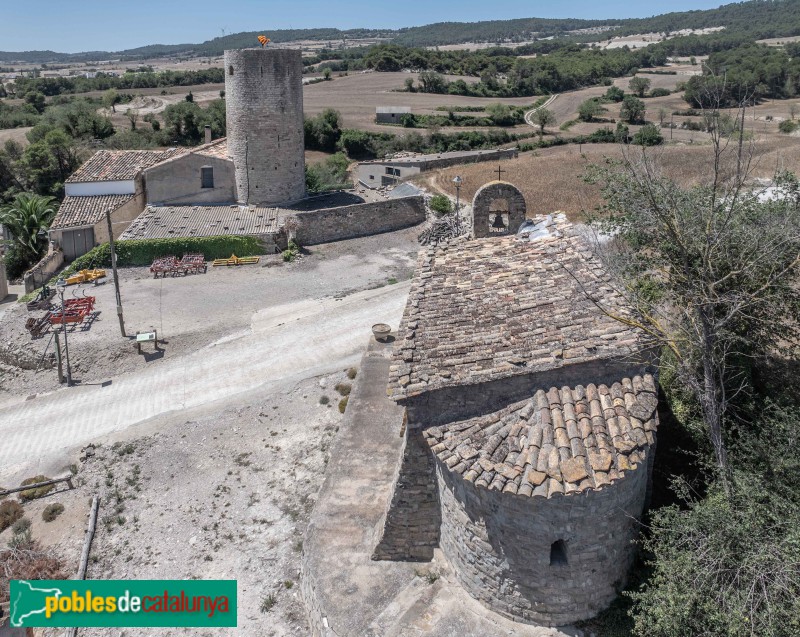 Argençola - Església de Sant Maur de Contrast i la torre (Foto: Francesc Vidal-Barraquer, 2024) Argençola - Església de Sant Maur de Contrast i la torre
