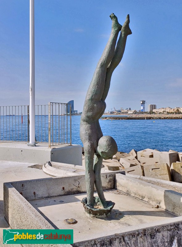 Barcelona - Escultura <i>Capbussament</i> (Foto: Sergi Suárez, 2024) Barcelona - Escultura <i>Capbussament</i>