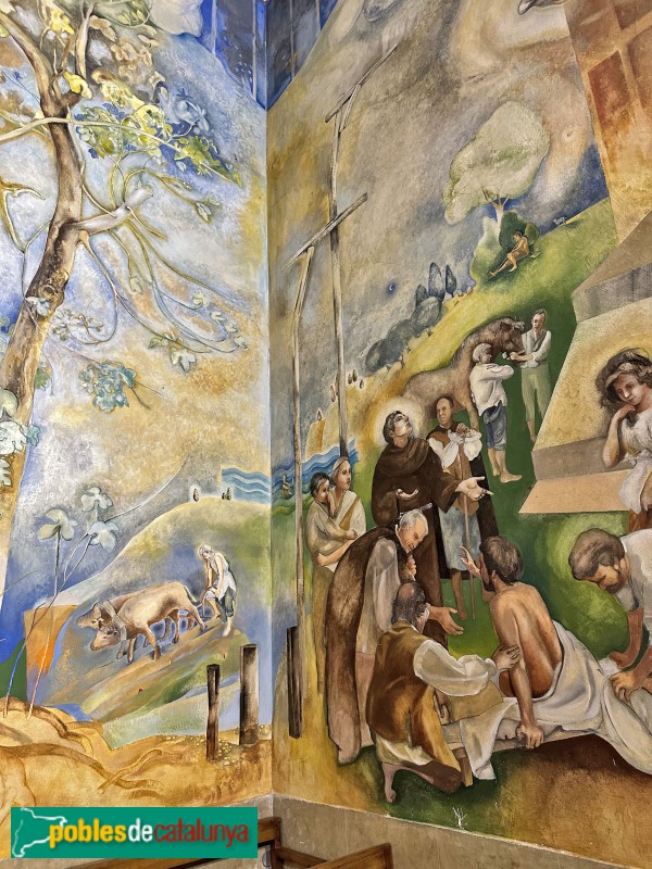 Santa Coloma de Farners - Església de Santa Coloma. Pintures (Foto: Albert Esteves, 2024) Santa Coloma de Farners - Església de Santa Coloma. Pintures