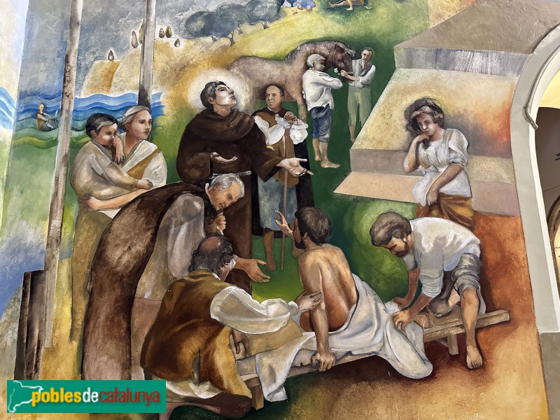 Santa Coloma de Farners - Església de Santa Coloma. Pintures (Foto: Albert Esteves, 2024) Santa Coloma de Farners - Església de Santa Coloma. Pintures
