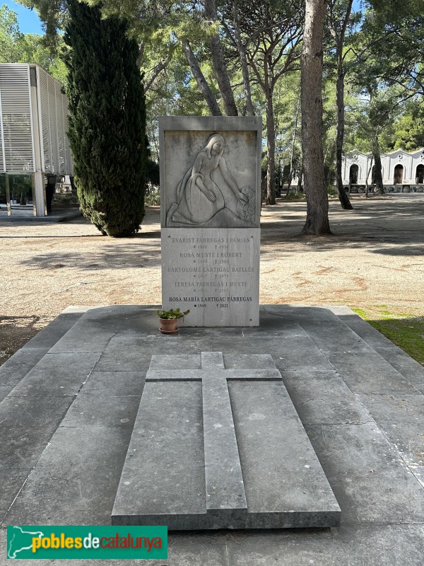 Cementiri de Reus. Sepulcre Evarist Fàbregas