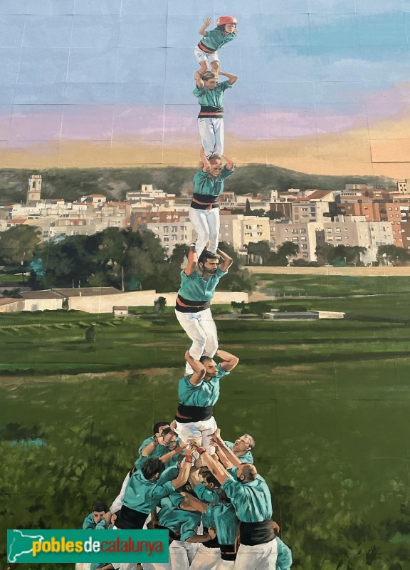 Vilafranca del Penedès - Mural <i>Pilar de 9</i> (Foto: Albert Esteves, 2024) Vilafranca del Penedès - Mural <i>Pilar de 9</i>