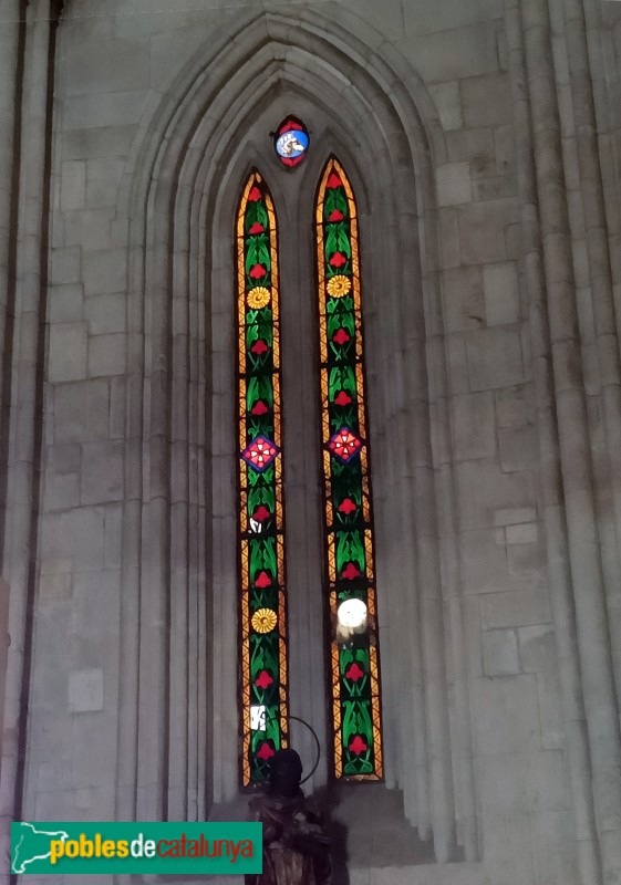 Vilafranca del Penedès - Església de Sant Joan Baptista. Vitrall (Foto: Anna Corcoll, 2024) Vilafranca del Penedès - Església de Sant Joan Baptista. Vitrall