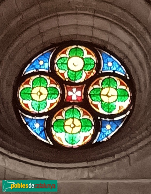 Vilafranca del Penedès - Església de Sant Joan Baptista. Vitrall (Foto: Anna Corcoll, 2024) Vilafranca del Penedès - Església de Sant Joan Baptista. Vitrall