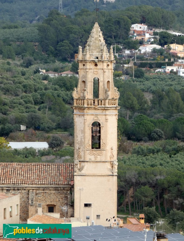 Maspujols - Església de Santa Maria Assumpta. Campanar (Foto: Albert Esteves, 2024) Maspujols - Església de Santa Maria Assumpta. Campanar