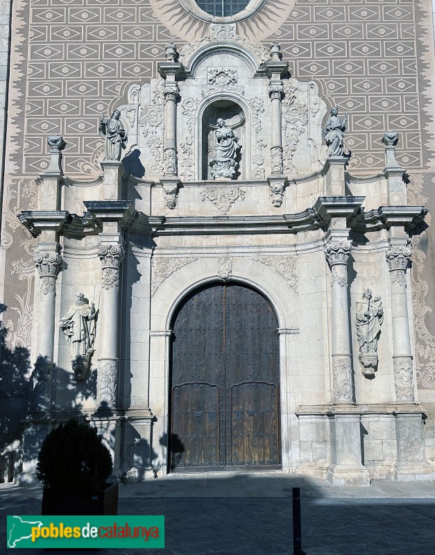 Les Borges del Camp - Església de l'Assumpció de Santa Maria. Portada (Foto: Albert Esteves, 2024) Les Borges del Camp - Església de l'Assumpció de Santa Maria. Portada
