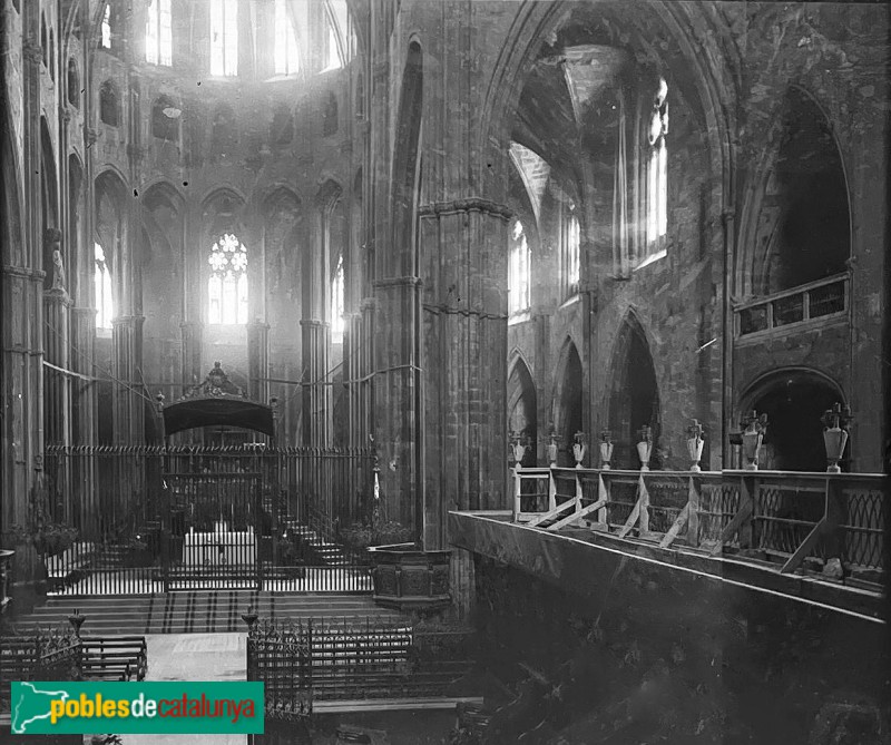 Girona - Catedral de Santa Maria (Foto: Joaquim Guitert Fontserè, inicis segle XX) Girona - Catedral de Santa Maria