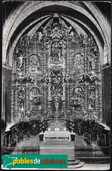 Palafrugell - Església de Sant Martí. Retaule desaparegut (Foto: INSPAI-IF-59718, inicis segle XX) Palafrugell - Església de Sant Martí. Retaule desaparegut