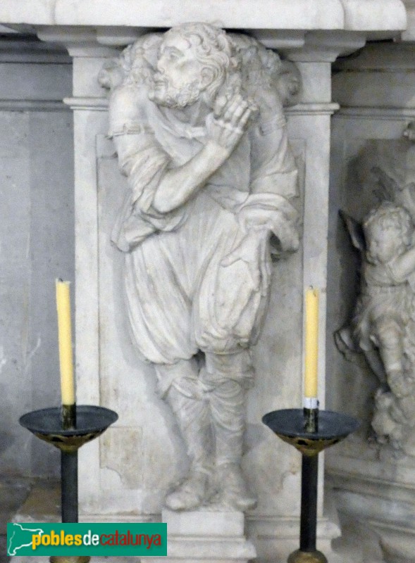 La Selva del Camp - Església de Sant Andreu. Atlant del retaule antic