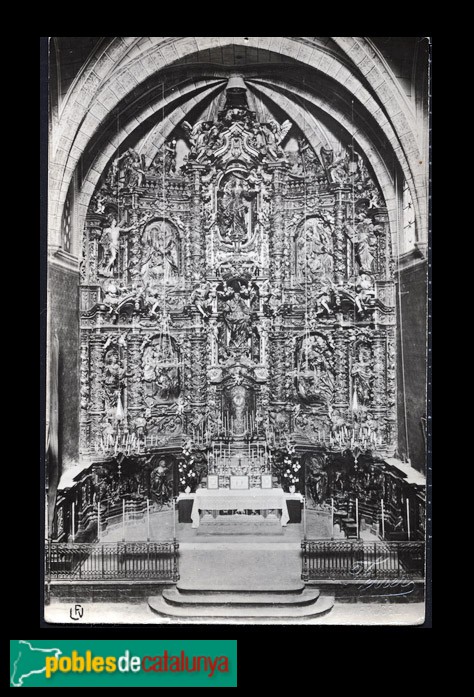 Palafrugell - Església de Sant Martí. Retaule desaparegut (Foto: Fons i col·lecció Emili Massanas i Burcet, INSPAI, 1890-1922) Palafrugell - Església de Sant Martí. Retaule desaparegut