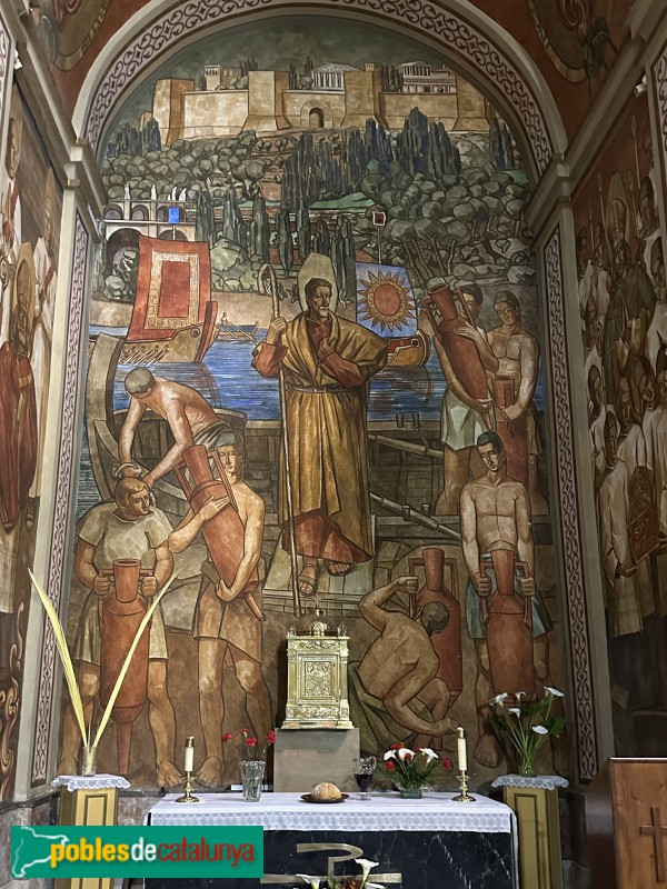 Mont-roig del Camp - Església Nova de Sant Miquel. Pintures murals (Foto: Albert Esteves, 2025) Mont-roig del Camp - Església Nova de Sant Miquel. Pintures murals