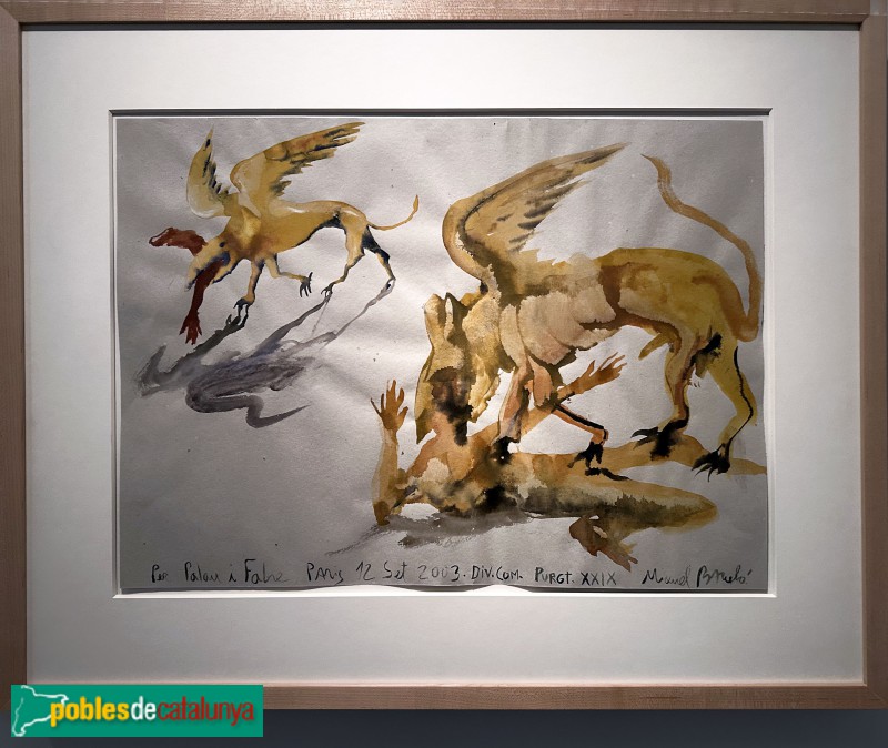 Fundació Palau i Fabre - Miquel Barceló <i>Grius. Divina comèdia</i> Aquarel·la sobre paper d'estrasa, 2003 (Foto: Albert Esteves, 2025) Fundació Palau i Fabre - Miquel Barceló <i>Grius. Divina comèdia</i> Aquarel·la sobre paper d'estrasa, 2003
