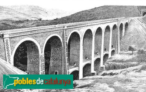 Duesaigües - Viaducte d'en Seula (Foto: <i>Ilustració Catalana nº 240</i>, 1890) Duesaigües - Viaducte d'en Seula