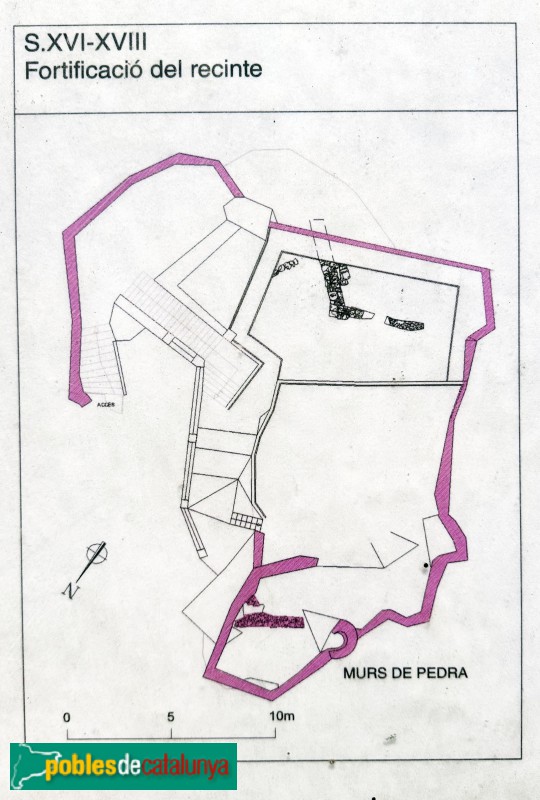 Pratdip - Castell. Cartell in situ Pratdip - Castell. Cartell in situ