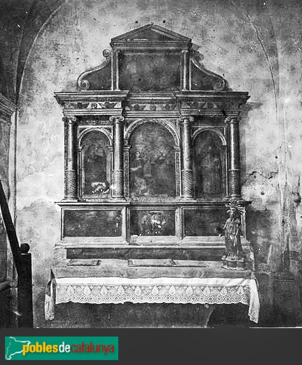 La Febró - Església de Sant Esteve. Altar lateral, desaparegut