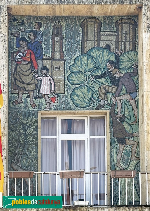 L'Espluga de Francolí - Casal de l'Espluga. Mosaic de Llucià Navarro (Foto: Albert Esteves, 2025) L'Espluga de Francolí - Casal de l'Espluga. Mosaic de Llucià Navarro