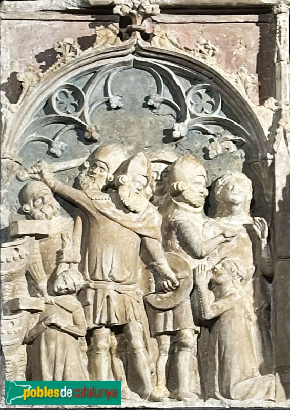 Lleida - Església de Sant Llorenç. Retaule de Santa Úrsula. Decapitació de les verges