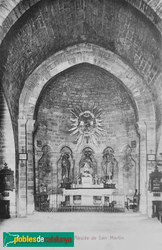 Lleida - Església de Sant Martí. Postal antiga Lleida - Església de Sant Martí. Postal antiga
