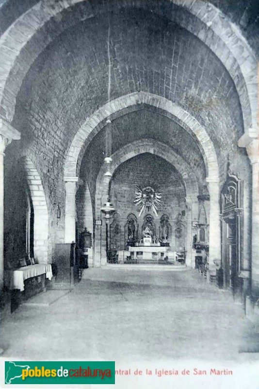 Lleida - Església de Sant Martí. Postal antiga Lleida - Església de Sant Martí. Postal antiga