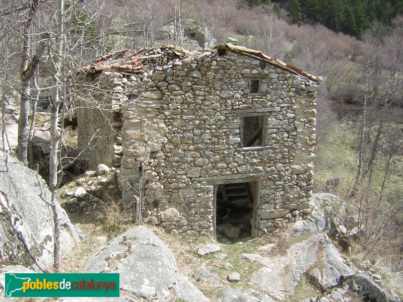 Lles - Molí de la Llosa (Foto: Cos d'Agents Rurals -invarquit.cultura.gencat.cat-, 2014) Lles - Molí de la Llosa