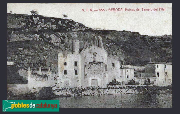 Església del Pilar de Pedret, abans del seu trasllat Església del Pilar de Pedret, abans del seu trasllat