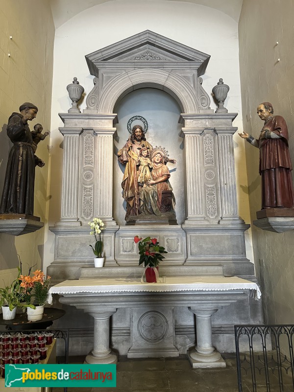 Sant Feliu de Guíxols - Monestir. Sagrada Família, sant Antoni de Pàdua i sant Antoni M. Claret (Foto: Albert Esteves, 2025) Sant Feliu de Guíxols - Monestir. Sagrada Família, sant Antoni de Pàdua i sant Antoni M. Claret