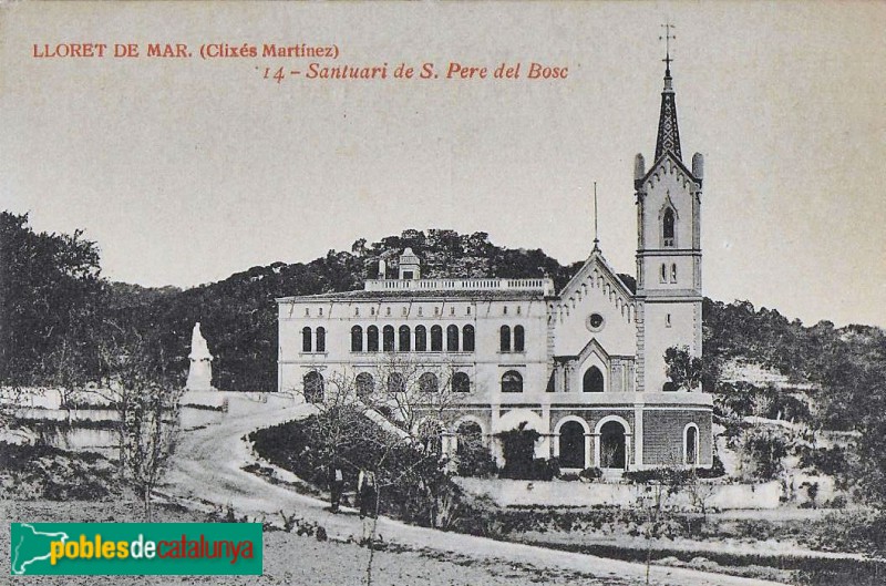 Lloret de Mar - Sant Pere del Bosc. Postal antiga Lloret de Mar - Sant Pere del Bosc. Postal antiga