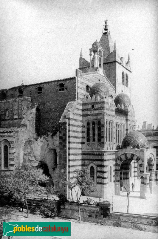 Lloret de Mar - Església de Sant Romà. Postal antiga Lloret de Mar - Església de Sant Romà. Postal antiga