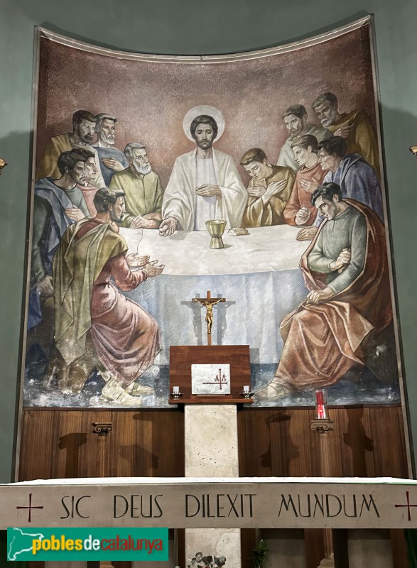 Tossa de Mar - Església de Sant Vicenç. Capella del Santíssim. Fresc de Ramon Noé