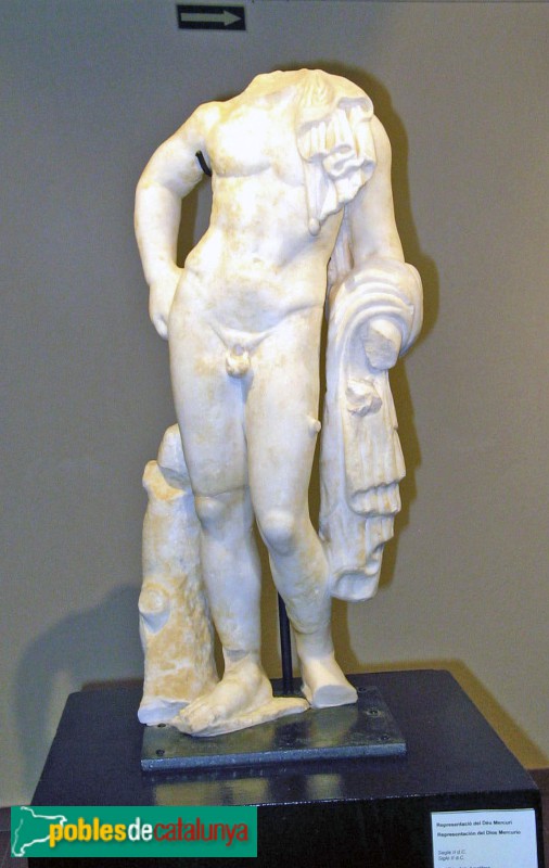 Tossa de Mar - Museu Municipal. Representació de Mercuri, segle II dC, procedent de la vil·la dels Ametllers