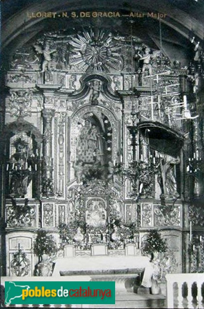 Lloret de Mar - Sant Pere del Bosc. Retaule barroc desaparegut el 1936 Lloret de Mar - Sant Pere del Bosc. Retaule barroc desaparegut el 1936