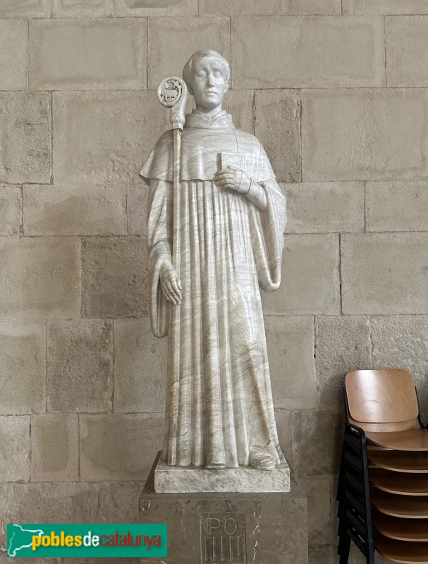 Monestir de Poblet - Sala dels cups. Imatge de sant Bernat