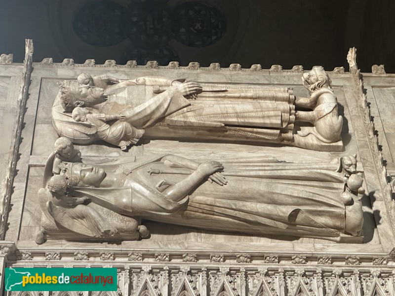 Monestir de Poblet - Sepulcres reials. Pere el Cerimoniós i Elionor de Sicília (Foto: Albert Esteves, 2025) Monestir de Poblet - Sepulcres reials. Pere el Cerimoniós i Elionor de Sicília