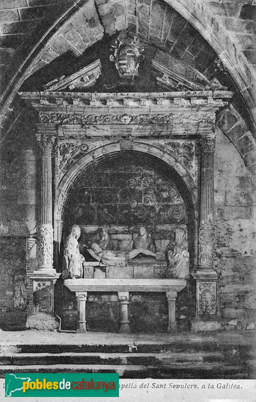 Monestir de Poblet - Retaule del Sant Sepulcre, abans de la restauració Monestir de Poblet - Retaule del Sant Sepulcre, abans de la restauració