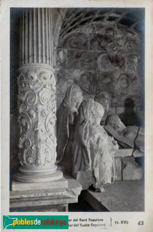 Monestir de Poblet - Retaule del Sant Sepulcre, abans de la restauració Monestir de Poblet - Retaule del Sant Sepulcre, abans de la restauració