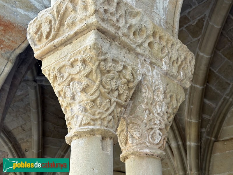 Monestir de Poblet - Capitells del claustre (Foto: Albert Esteves, 2025) Monestir de Poblet - Capitells del claustre