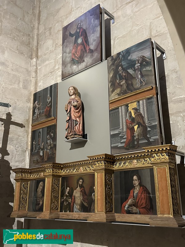 Montblanc- Santa Maria la Major. Retaule de Santa Anna (Foto: Albert Esteves, 2025) Montblanc- Santa Maria la Major. Retaule de Santa Anna