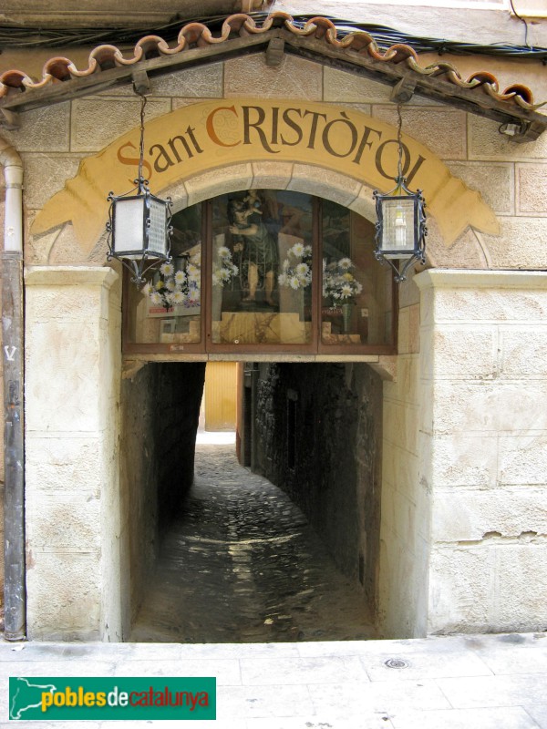Montblanc - Capella i carreró de Sant Cristòfol