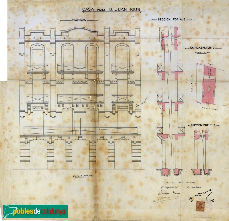 Barcelona - Muntanya, 81. Plànol. <i>Arxiu Municipal Contemporani de Barcelona</i>