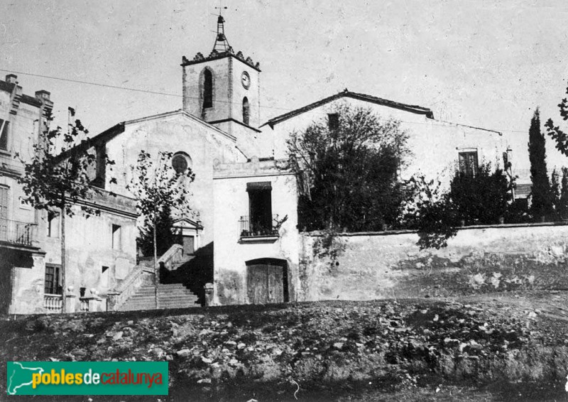 Sant Just Desvern - Església dels sants Just i Pastor (Foto: <i>Antoni Gallardo -Arxiu Fotogràfic Centre Excursionista de Catalunya-</i>, 1912-1929) Sant Just Desvern - Església dels sants Just i Pastor
