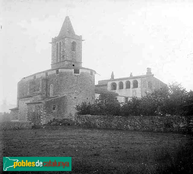 Girona - Església antiga de Sant Feliu de Domeny (Foto: <i>Josep Salvany - Fons Salvany. Biblioteca de Catalunya-</i>, 1924) Girona - Església antiga de Sant Feliu de Domeny