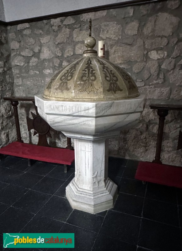 Puigverd de Lleida - Església de Sant Pere. Pica baptismal