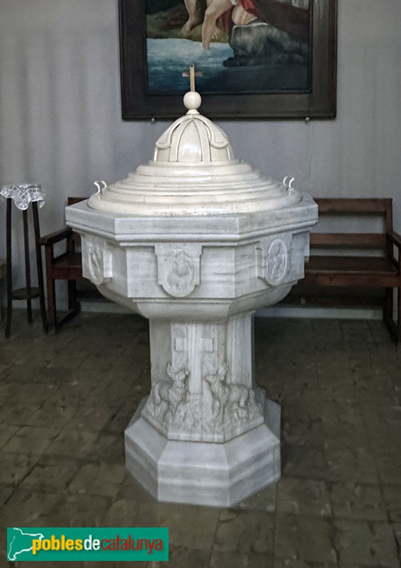 Artesa de Lleida - Església de Sant Miquel. Pica baptismal